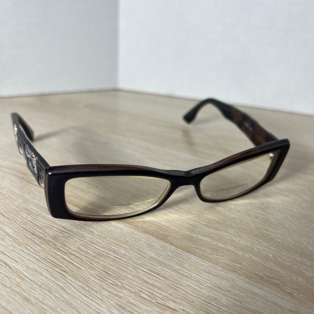 Jean Lafont Paris Poppy 991 Eyeglasses PARTS ONLY Purple Brown Frames